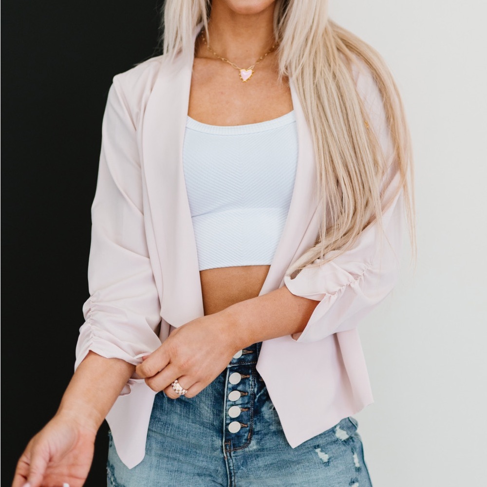 Ruched Blazer Jacket